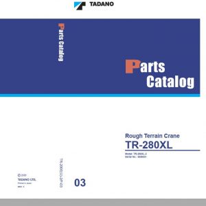 Tadano Rough Terrain Crane TR 200EU 2 P 03 Parts Catalog ENJP 1
