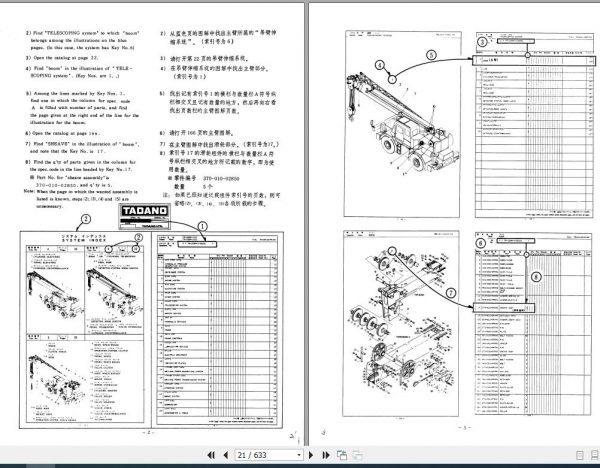 Tadano Rough Terrain Crane TR 200MC 3 P 01C Parts Catalog ENJP 2
