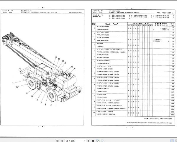 Tadano Rough Terrain Crane TR 230EL 1 P 04 Parts Catalog ENJP 2