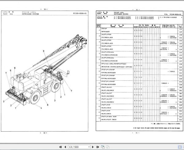 Tadano Rough Terrain Crane TR 230ER 1 P 04 Parts Catalog ENJP 2