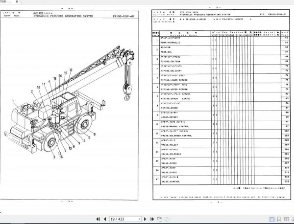 Tadano Rough Terrain Crane TR 250E 11 P 04 Parts Catalog ENJP 2