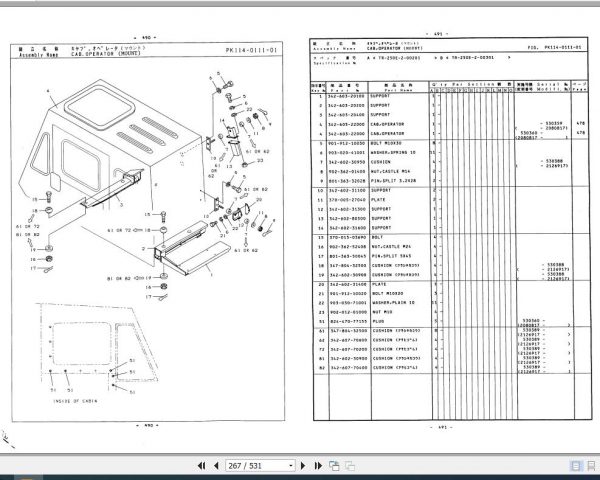 Tadano Rough Terrain Crane TR 250EX 2 P1 1EJ Parts Catalog ENJP 3