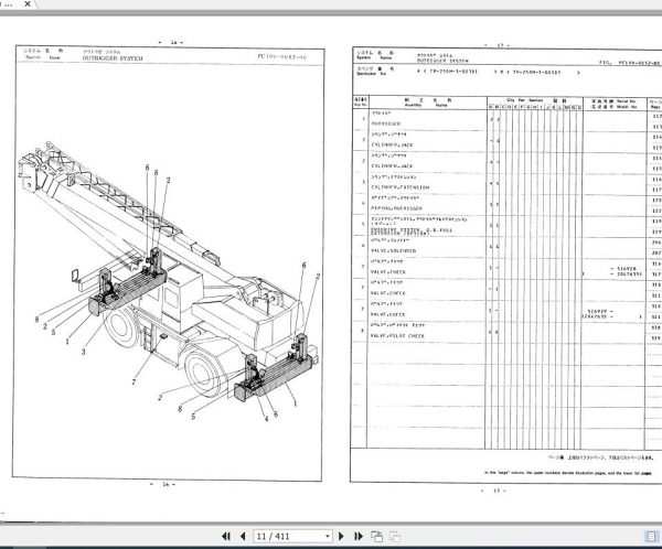 Tadano Rough Terrain Crane TR 250MC 3 P 02 Parts Catalog ENJP 2