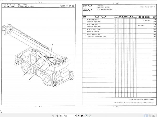 Tadano Rough Terrain Crane TR 300EU 2 P 03 Parts Catalog ENJP 3