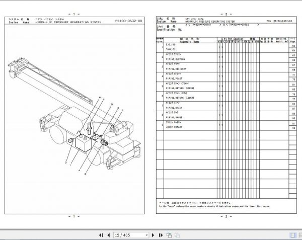 Tadano Rough Terrain Crane TR 300XL 4 P1U 1EJ Parts Catalog ENJP 2