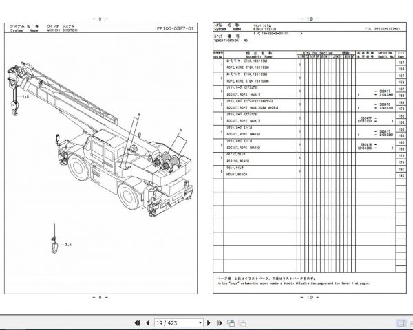 Tadano Rough Terrain Crane TR 350XL 3 P1U 2EJ Parts Catalog ENJP 3