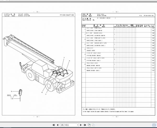 Tadano Rough Terrain Crane TR 600XL 4 P1U 1EJ Parts Catalog ENJP 2