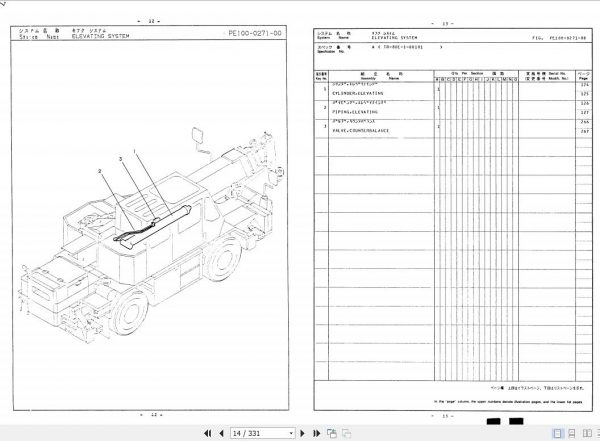Tadano Rough Terrain Crane TR 80EX 1 P 01 Parts Catalog ENJP 3