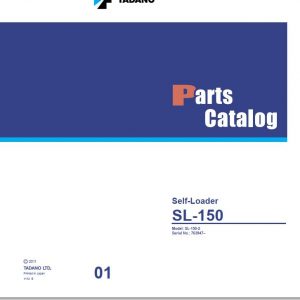Tadano Self Loader SL 150 2 P2 1EJ Parts Catalog EN 1