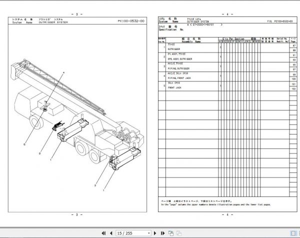 Tadano Truck Crane GT 250C 1 P1 1EJ Parts Catalog ENJP 2