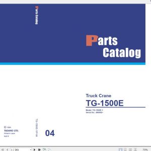 Tadano Truck Crane TG 1500E 1 P 04 Parts Catalog ENJP 1