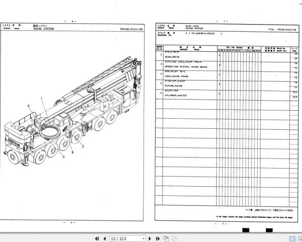 Tadano Truck Crane TG 1600M 11 P 01 Parts Catalog ENJP 3