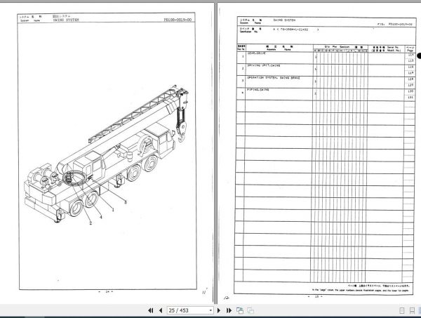 Tadano Truck Crane TG 350MG 1 P 01 Parts Catalog ENJP 3