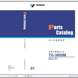 Tadano Truck Crane TG 3600M 2 P1 1EJ Parts Catalog ENJP 1