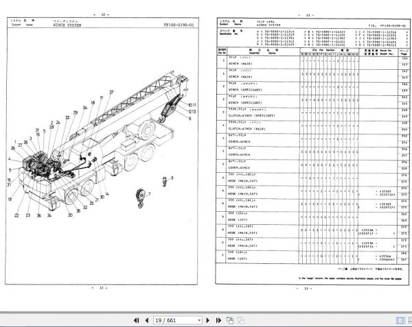 Tadano Truck Crane TG 500E 1 P 08 Parts Catalog ENJP 3