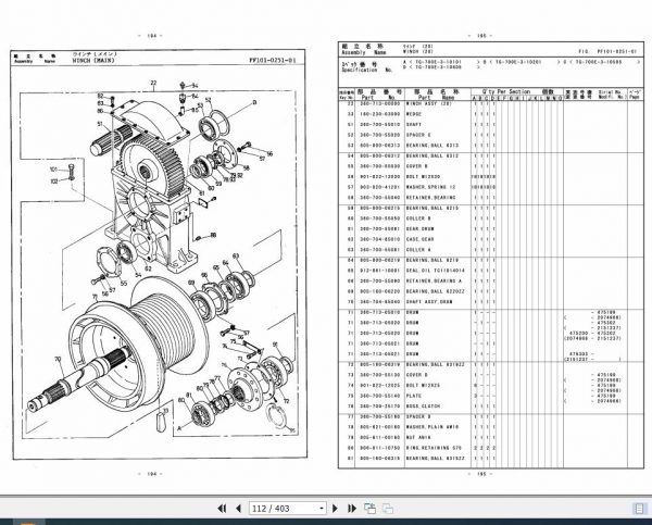 Tadano Truck Crane TG 700E 3 P1 1EJ Parts Catalog ENJP 3