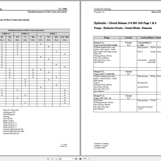 Terex Demag Crawler Crane CC1500 250 Ton Error Codes