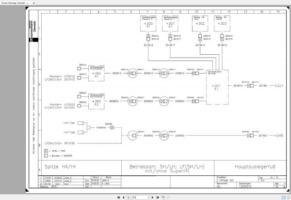 Terex Demag Crawler Crane CC1800 1 300T Electric System Schematic Diagram 2