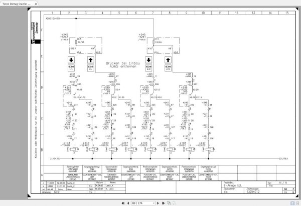 Terex Demag Crawler Crane CC1800 1 300T Electric System Schematic Diagram 4