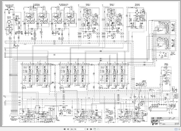Terex Demag Crawler Crane CC1800 1 300T Hydraulic System Schematic Diagram 3