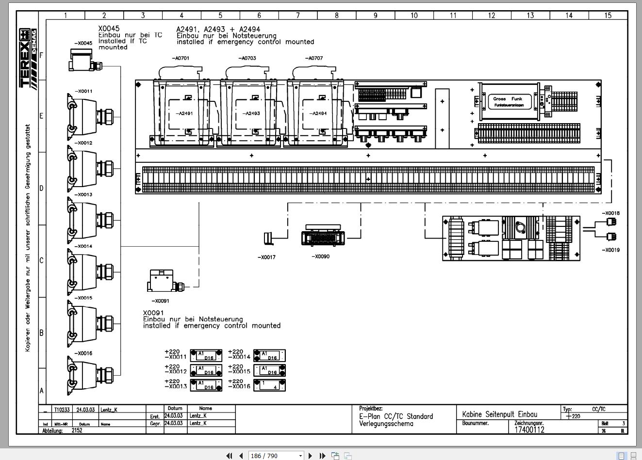 Terex Demag Crawler Crane CC2800 1 600T Electric System Circuit Diagram 3