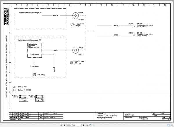 Terex Demag Crawler Crane CC2800 1 600T Electric System Circuit Diagram 4