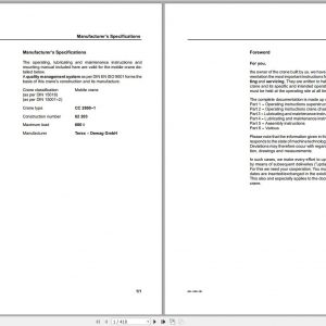Terex Demag Crawler Crane CC2800 1 600T Operator Manual 1