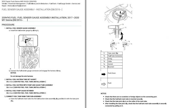 Toyota Sienna 2019 Fuel Pump Repair Manual 2