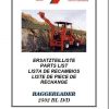 Weidemann Backhoe Loader 2502 BL DD Spare Part List 1