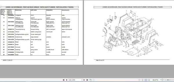 Weidemann Backhoe Loader 2502 BL DD Spare Part List 2