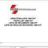 Weidemann Mini Excavator 1060 DP Spare Part List 1
