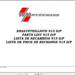 Weidemann Skid Steer 915 DP Spare Part List 1