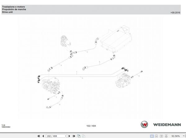 Weidemann Telehandler T4108 TL36 1.0 Spare Parts List ENITES 3