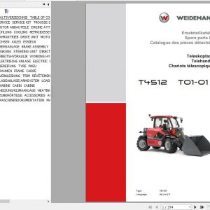 Weidemann Telehandler T4512 T01 01 Spare Parts List ENDEFR 1