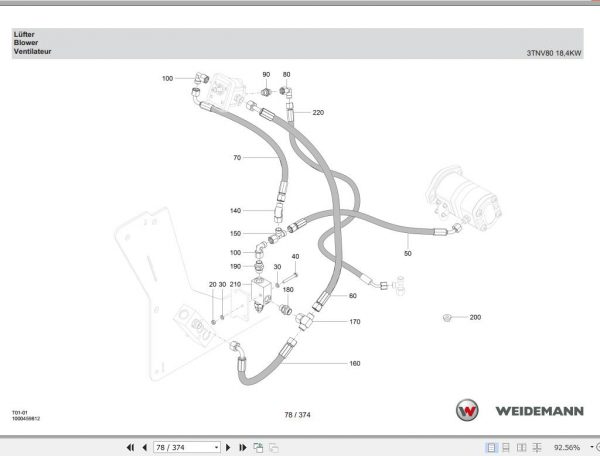Weidemann Telehandler T4512 T01 01 Spare Parts List ENDEFR 3