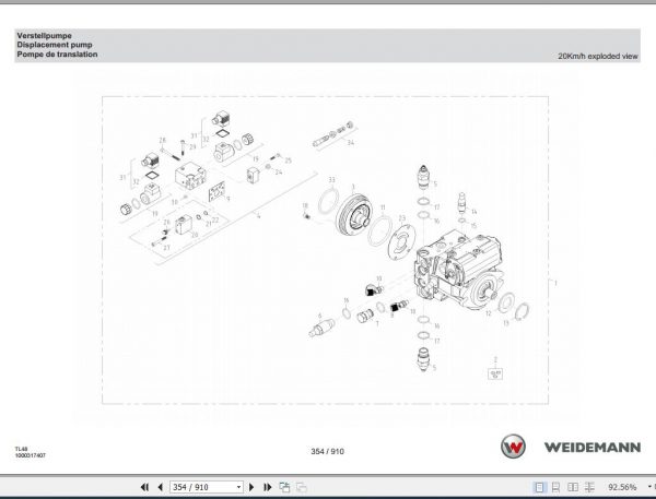 Weidemann Telehandler T5522 TL48 1.0 Spare Parts List ENDEFR 3