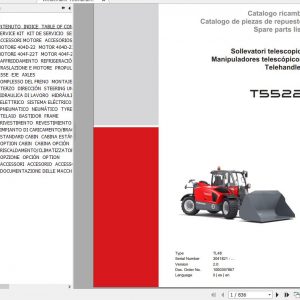 Weidemann Telehandler T5522 TL48 2.0 Spare Parts List ENITES 1
