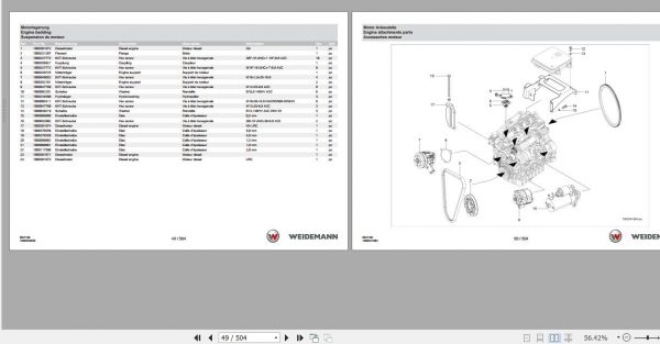 Weidemann Telehandler T6027 1.1 6027 00 Spare Parts List ENDEFR 2