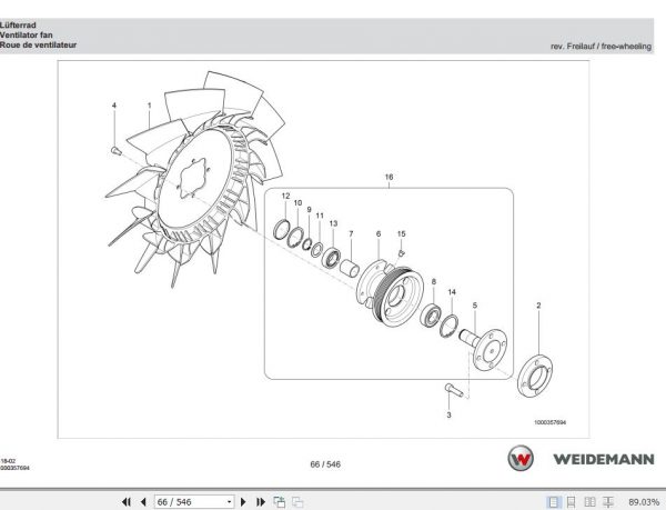 Weidemann Telehandler T6027 418 02 1.5 Spare Parts List ENDEFR 3