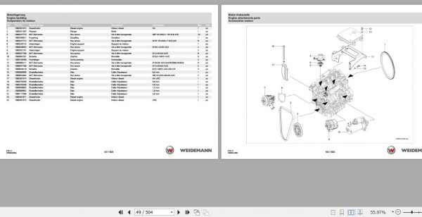 Weidemann Telehandler T6027 418 12 1.2 Spare Parts List ENDEFR 2