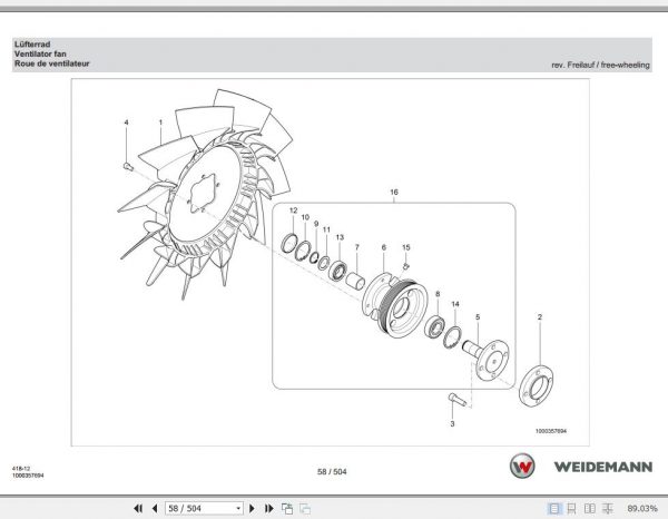 Weidemann Telehandler T6027 418 12 1.2 Spare Parts List ENDEFR 3