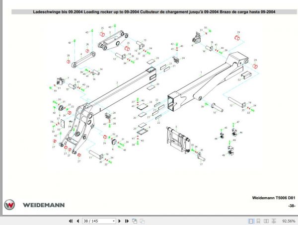 Weidemann Telescopic Handler T5006 D81 Spare Part List 2