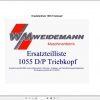 Weidemann Wheel Loader 1055 DP Triebkopf Spare Part List DE 1