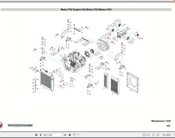 Weidemann Wheel Loader 1230 P22 26 27 33 Spare Part List 3