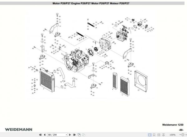 Weidemann Wheel Loader 1250 P26 27 33 34 Spare Part List 3