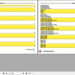 Weidemann Wheel Loader 1360 P33 34 43 45 Spare Part List 3