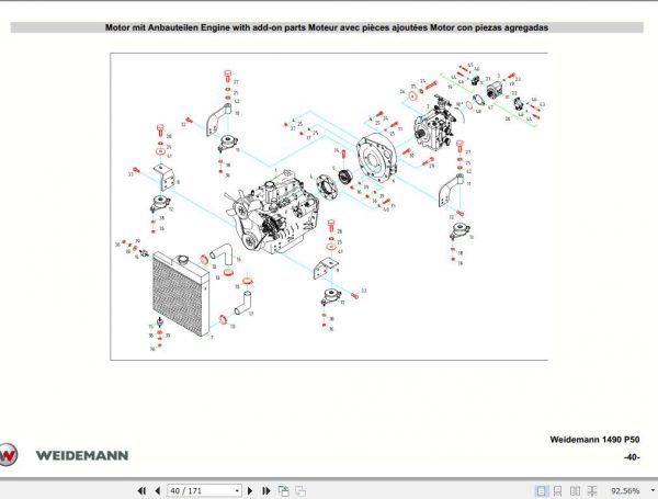 Weidemann Wheel Loader 1490 P50 Spare Part List 2