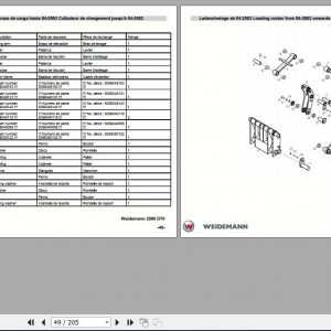 Weidemann Wheel Loader 2006 D70 Spare Part List 2