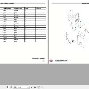 Weidemann Wheel Loader 2006 P50 Spare Part List 2