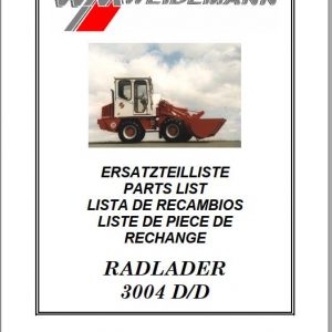 Weidemann Wheel Loader 3004 Dd Spare Part List 1